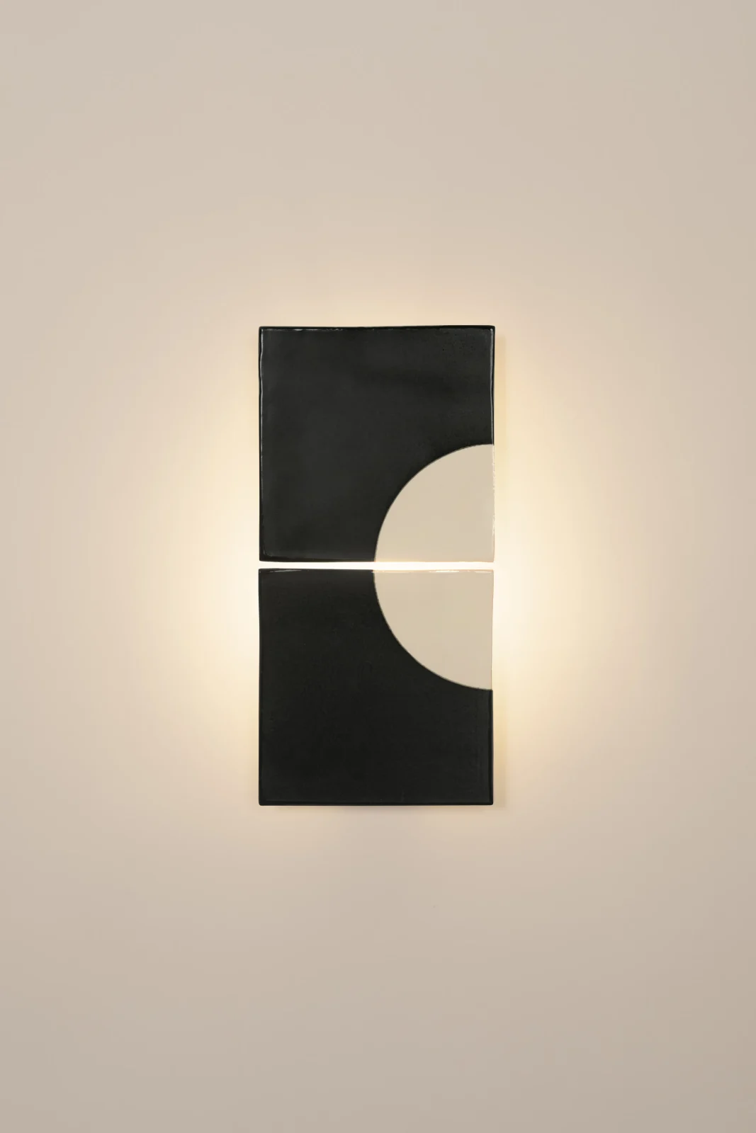 Tiles Moon European Wall Sconce in Ceramic and Metal — 22