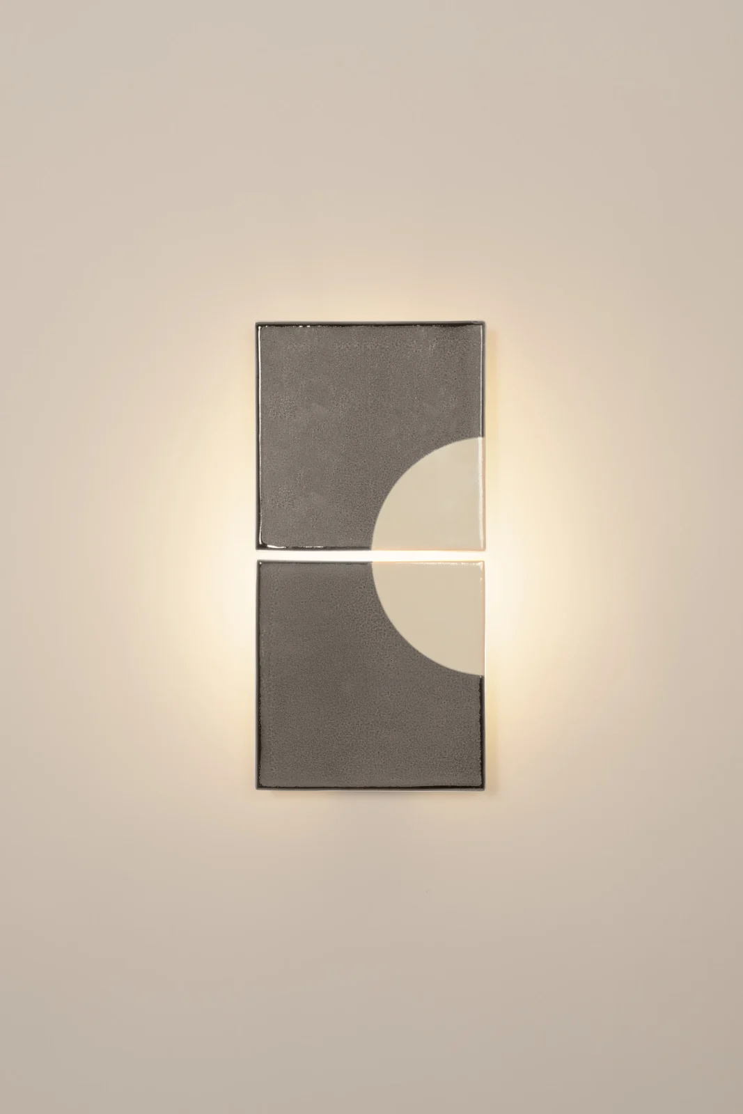 Tiles Moon European Wall Sconce in Ceramic and Metal — 19