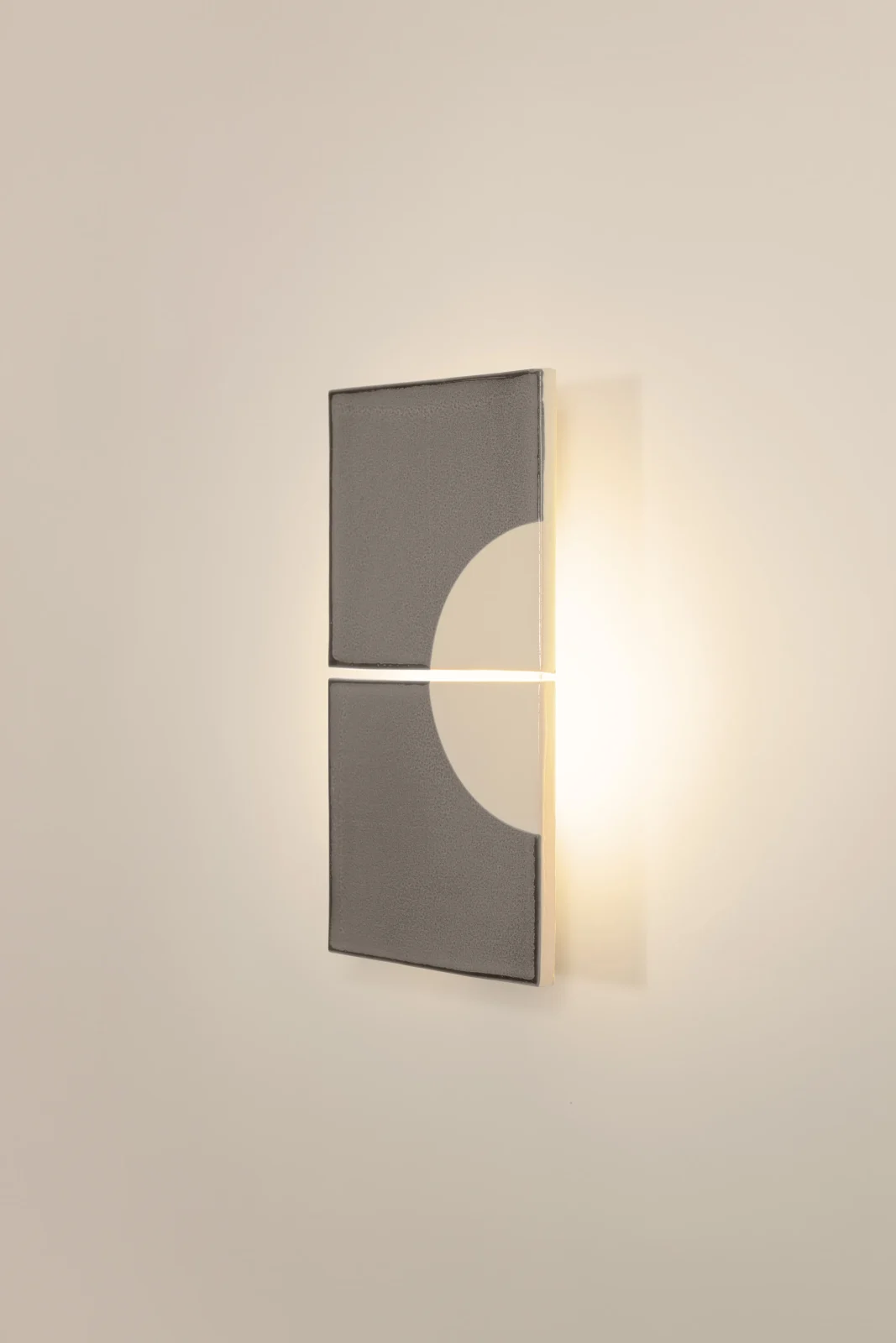 Tiles Moon European Wall Sconce in Ceramic and Metal — 5