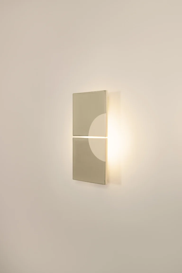 Tiles Moon American Wall Sconce in Ceramic and Metal — 10