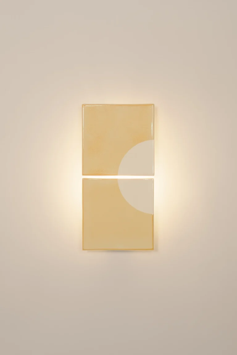 Tiles Moon European Wall Sconce in Ceramic and Metal — 20