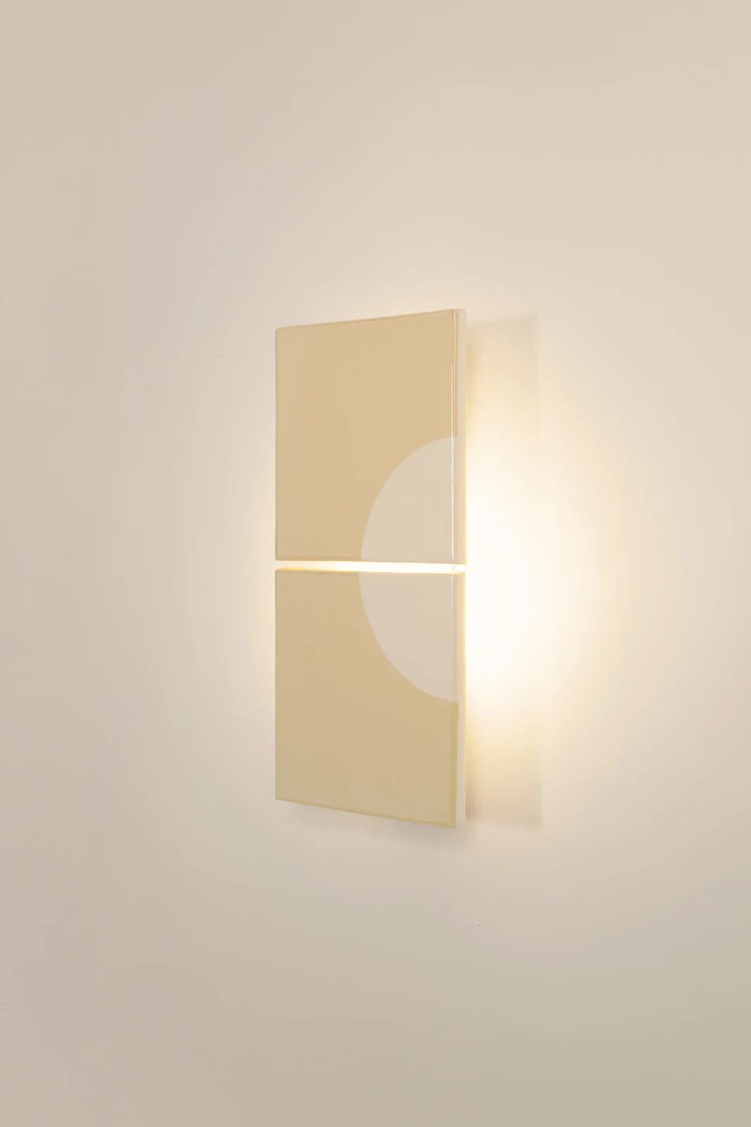 Tiles Moon European Wall Sconce in Ceramic and Metal — 2