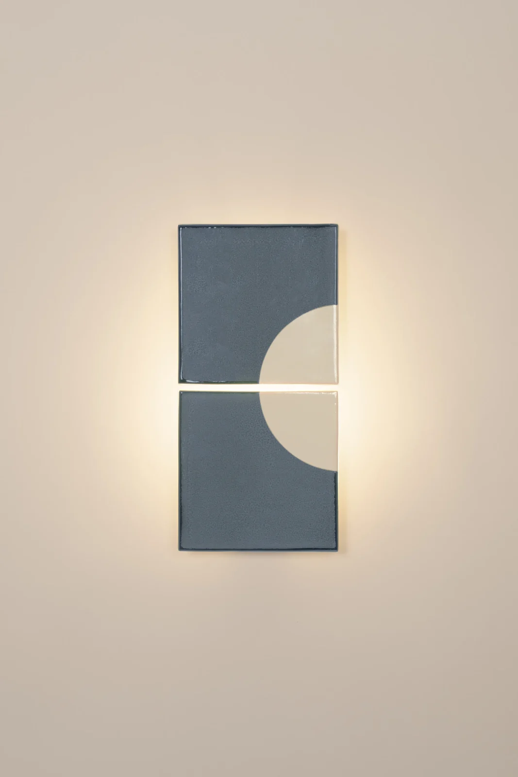 Tiles Moon European Wall Sconce in Ceramic and Metal — 17