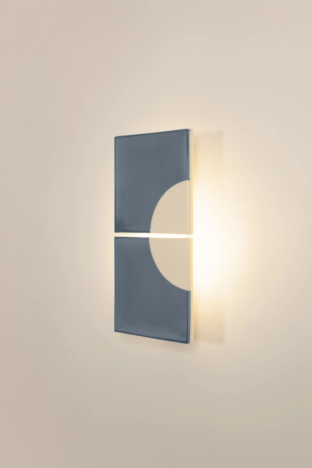 Tiles Moon European Wall Sconce in Ceramic and Metal — 7