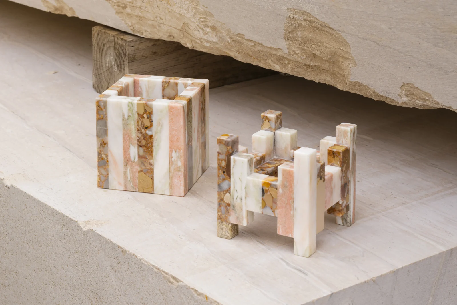 Strata - Flower Vase Cube Pink — 4