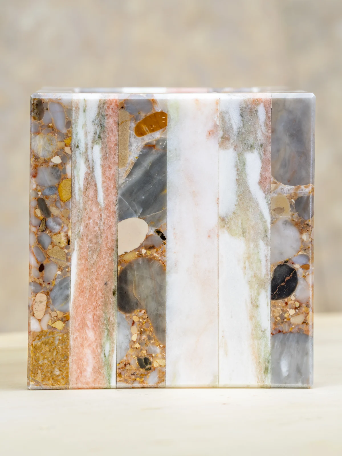 Strata - Flower Vase Cube Pink — 5