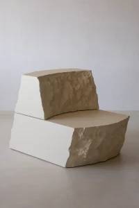 Lapis Lounge Foam Chair by Pablo Octavio, stone-textured foam outdoor lounge chair for garden and patio