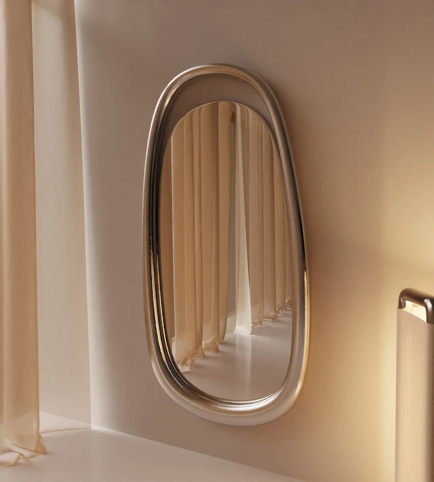 “lago” Wall Mirror | Liquid Metal — 2