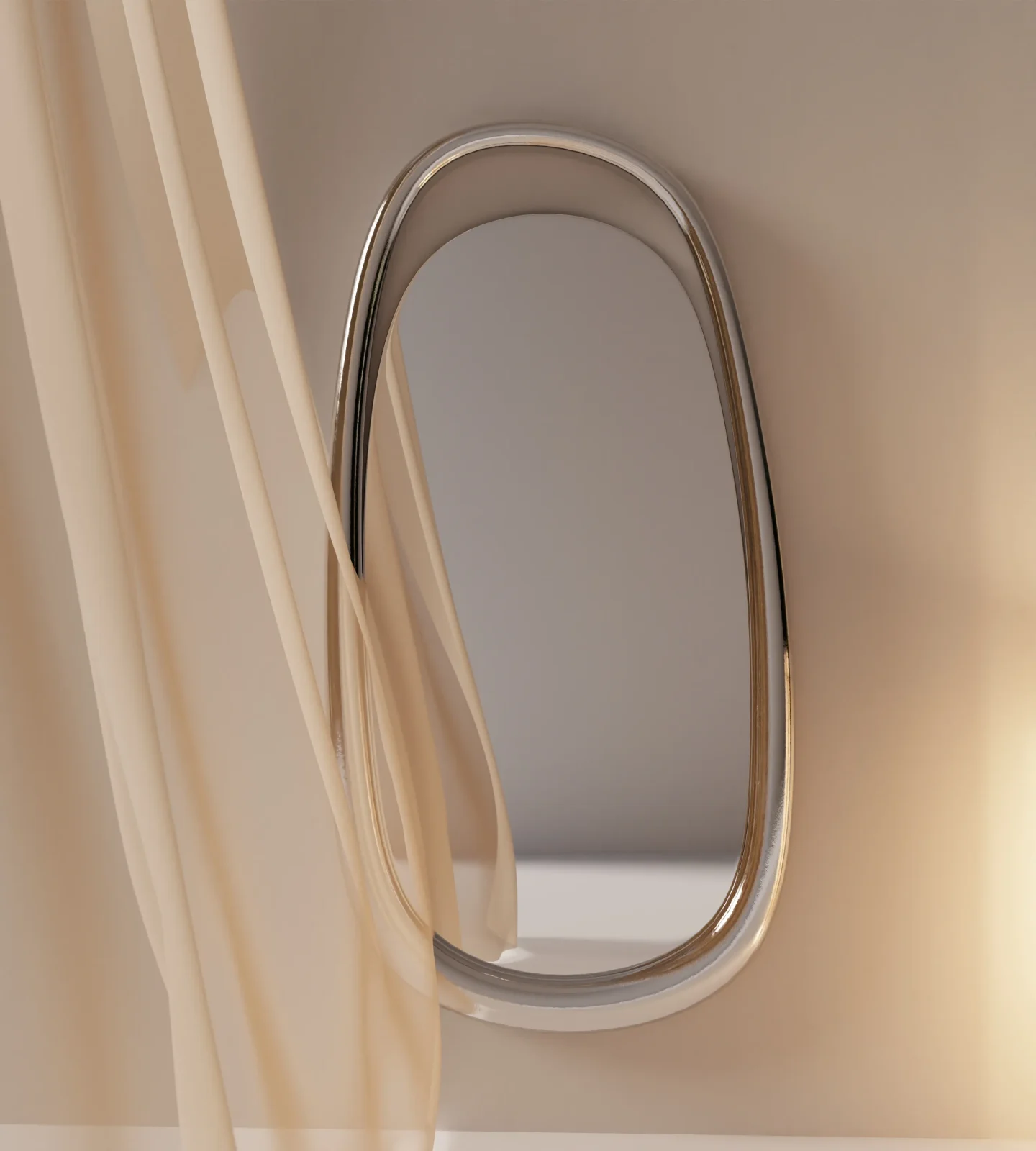 “lago” Wall Mirror | Liquid Metal — 3