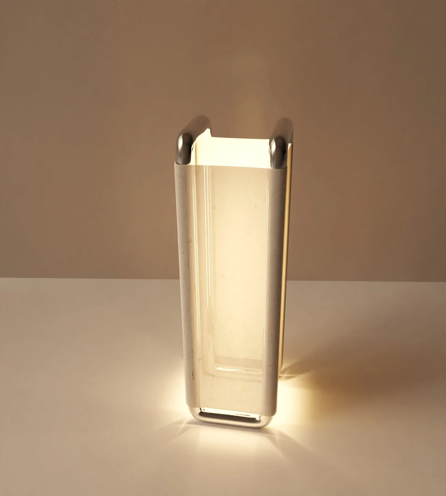 "xoria" Floor Lamp in Chrome and Linen — 7