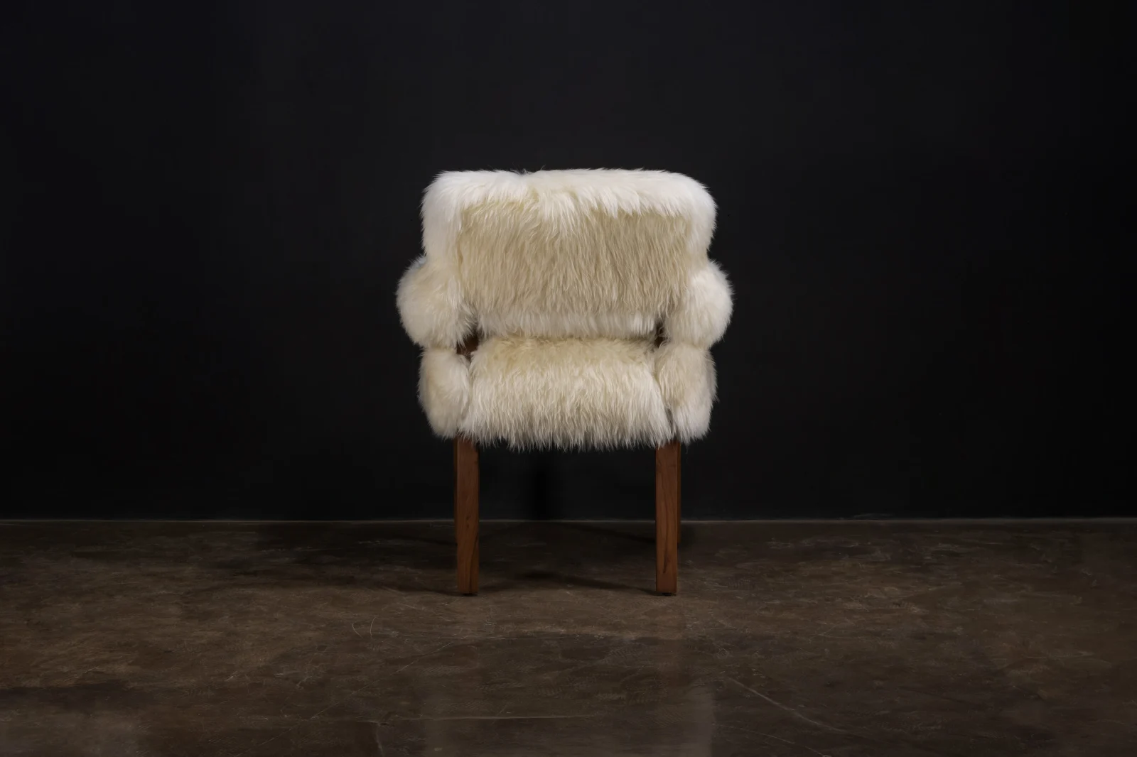 Bruno Ovino - Modern Armchair In Exotic Wood And Sheepskin — 6