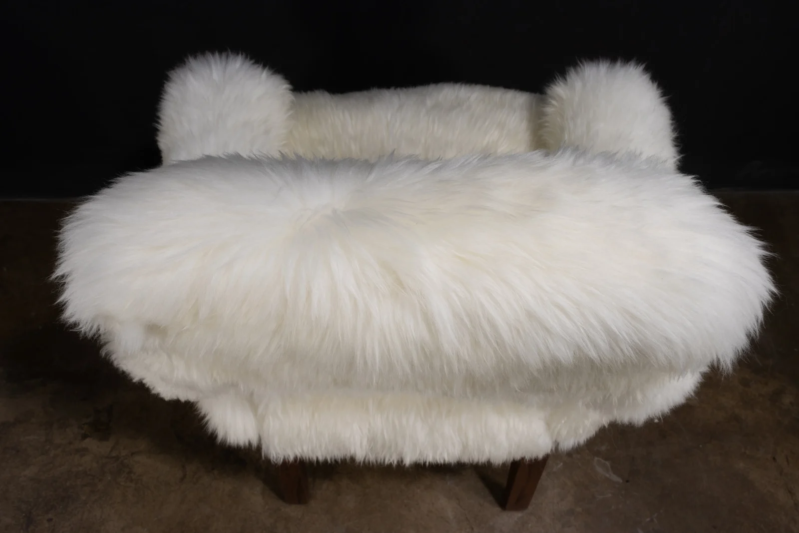 Bruno Ovino - Modern Armchair In Exotic Wood And Sheepskin — 10