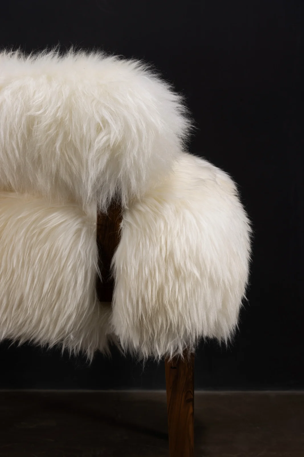 Bruno Ovino - Modern Armchair In Exotic Wood And Sheepskin — 11