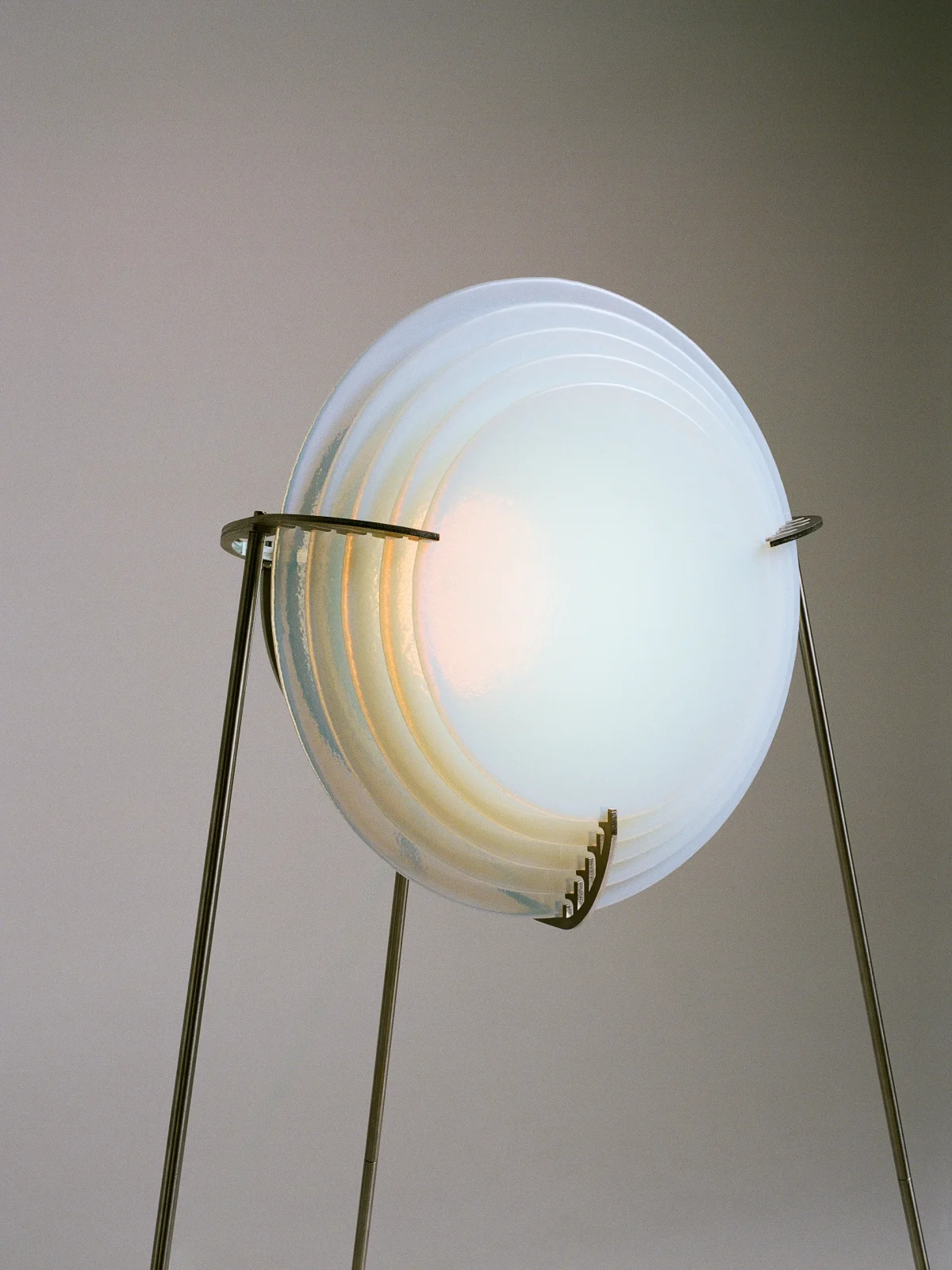 Sky-Set Floor Lamp in Glass and Stainless Steel — 10