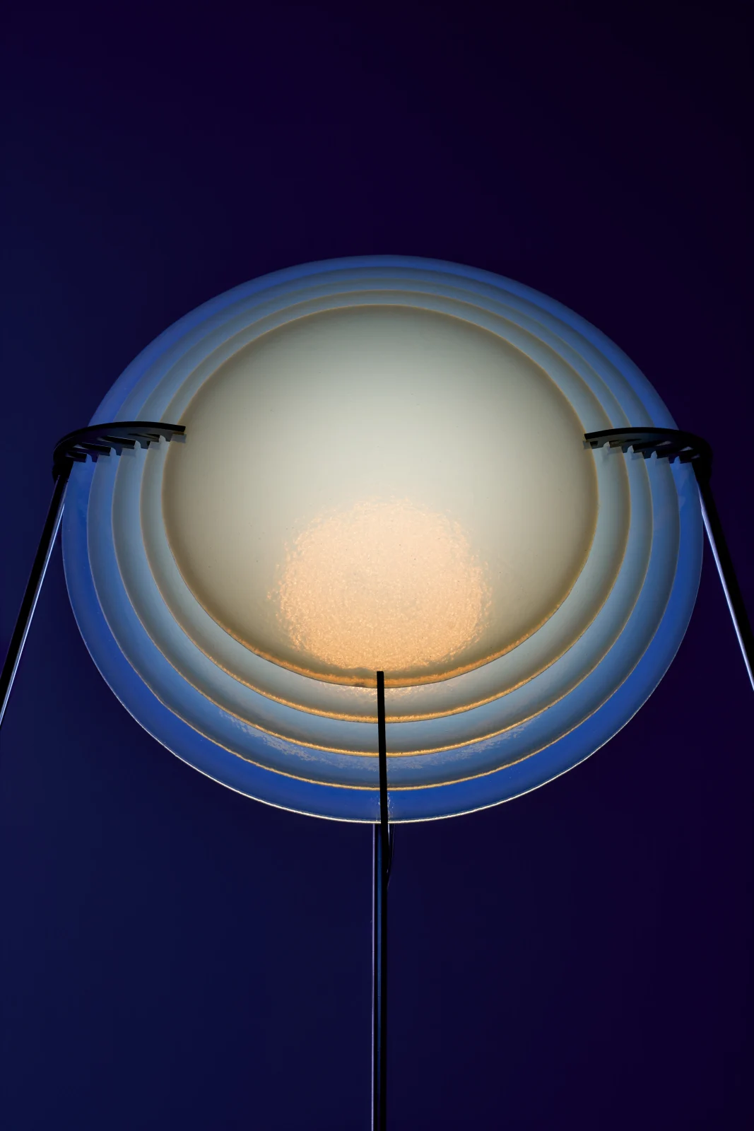 Sky-Set Floor Lamp in Glass and Stainless Steel — 3