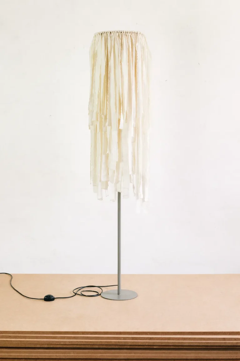 Willow Floor Lamp in Steel and Cotton — 10
