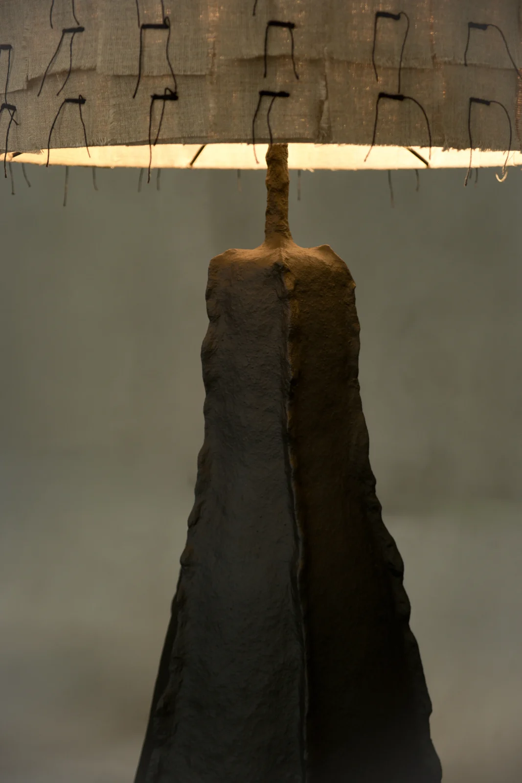 Laco Floor Lamp in Biocomposite and Linen — 6