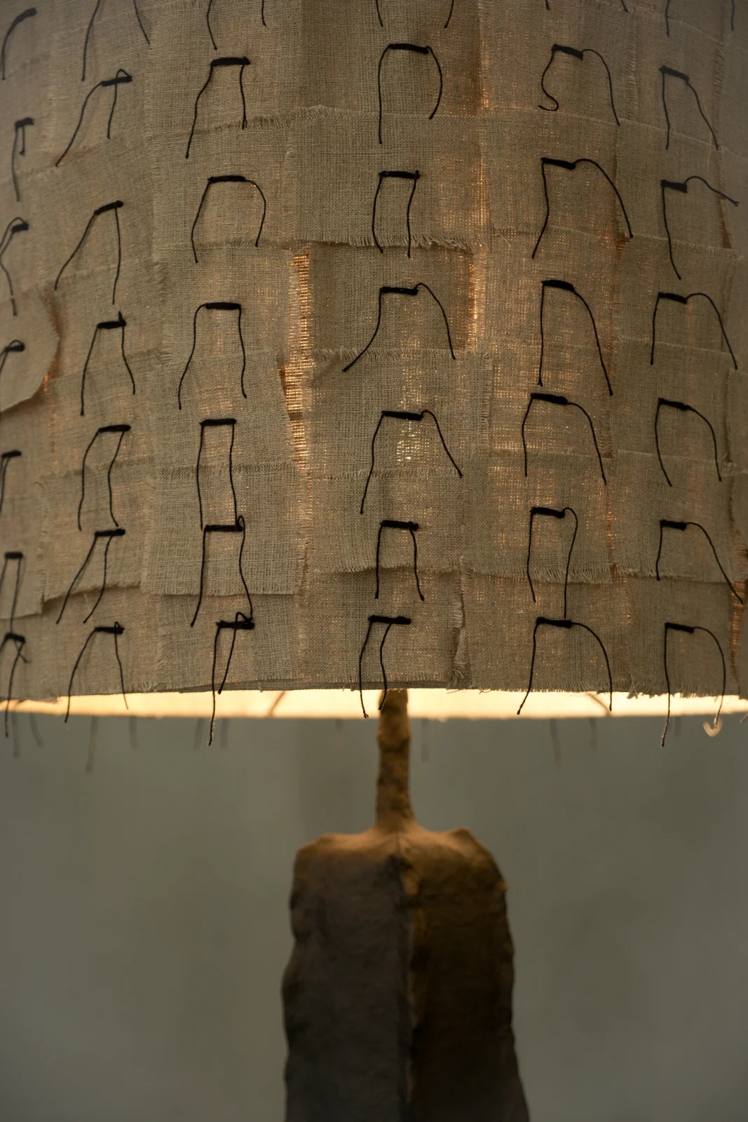 Laco Floor Lamp in Biocomposite and Linen — 3