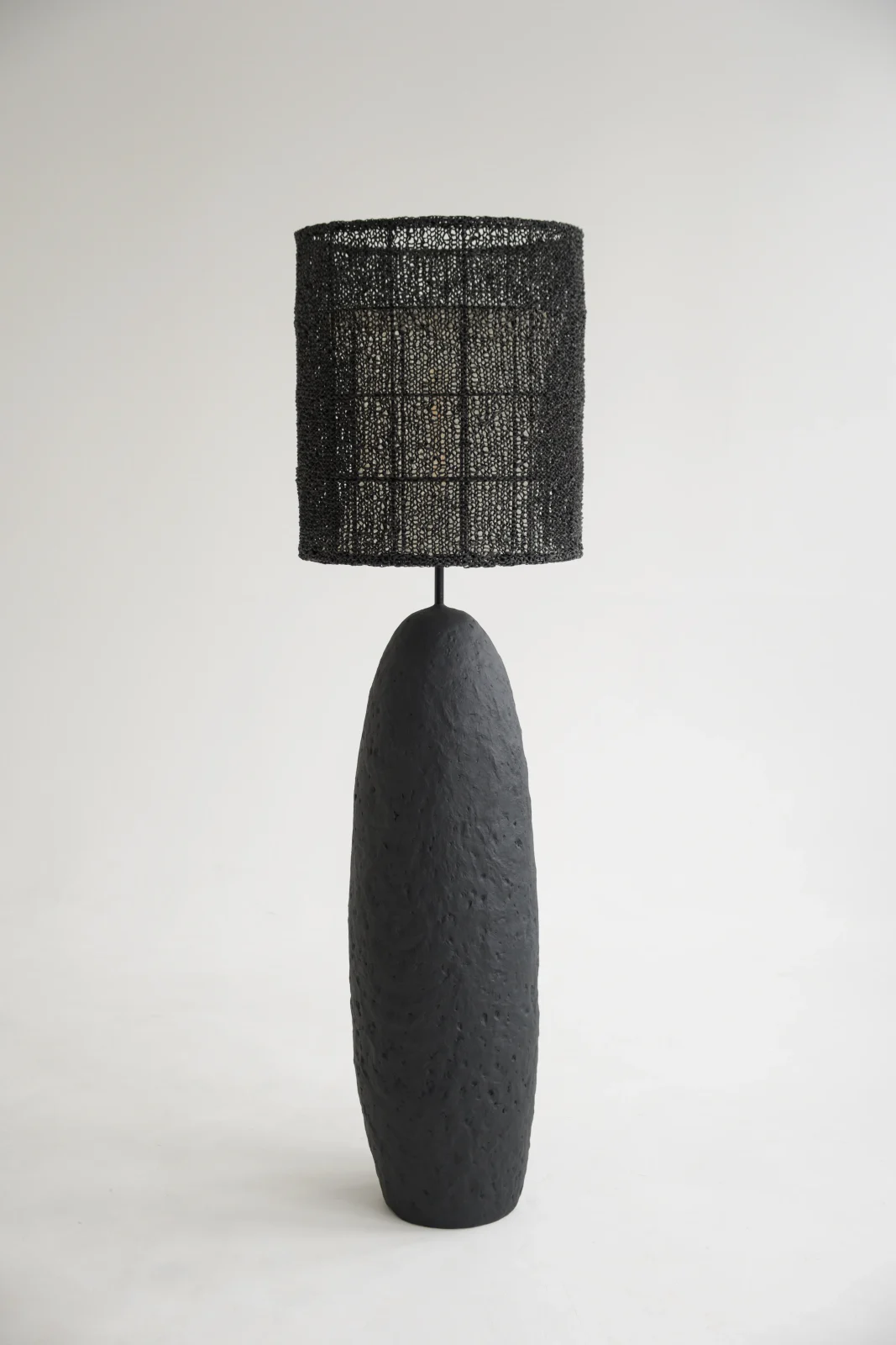 Ember Floor Lamp in Biocomposite and Raffia — 3
