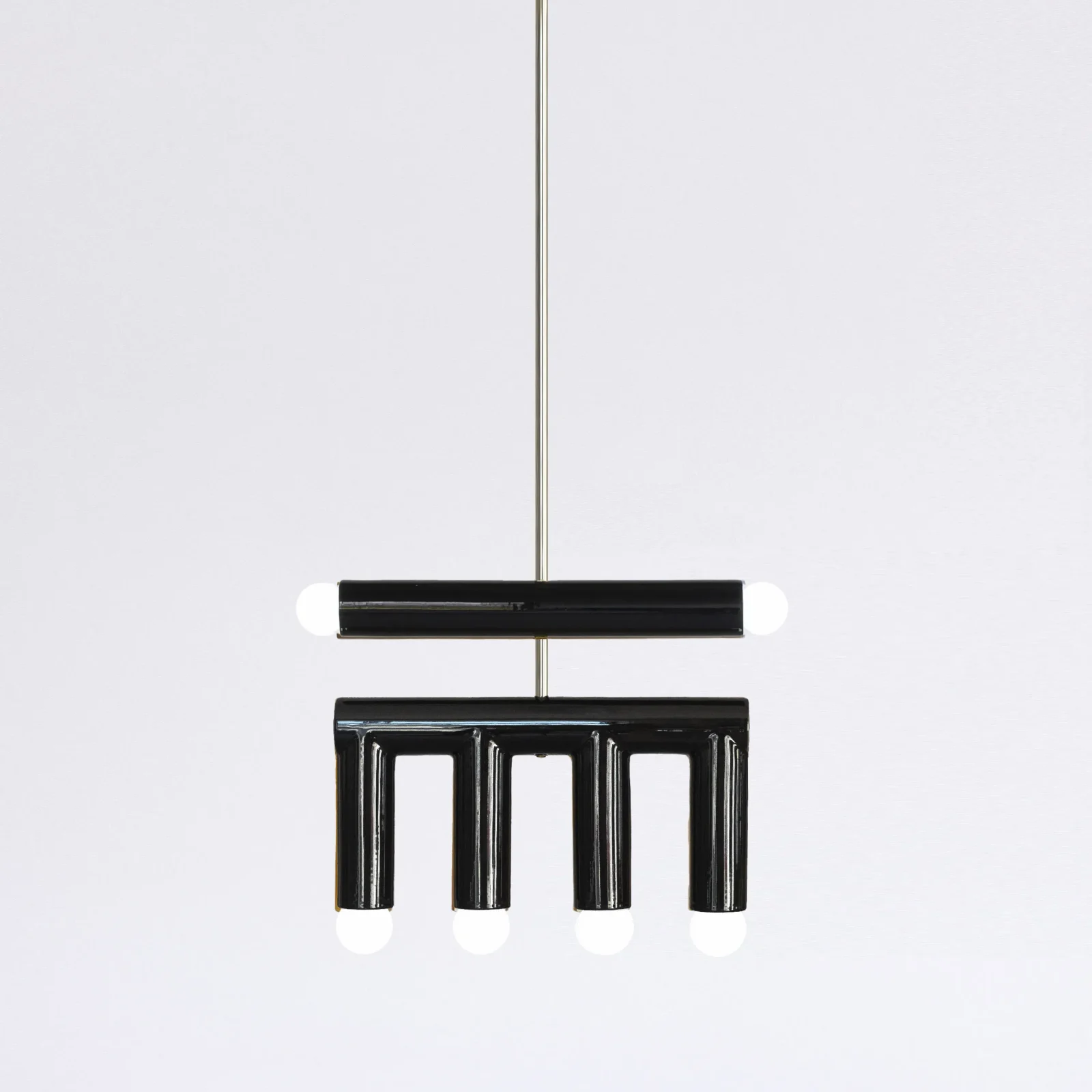 Trn / Model D2 Silver Finish Pendant Lamp in Ceramic — 6