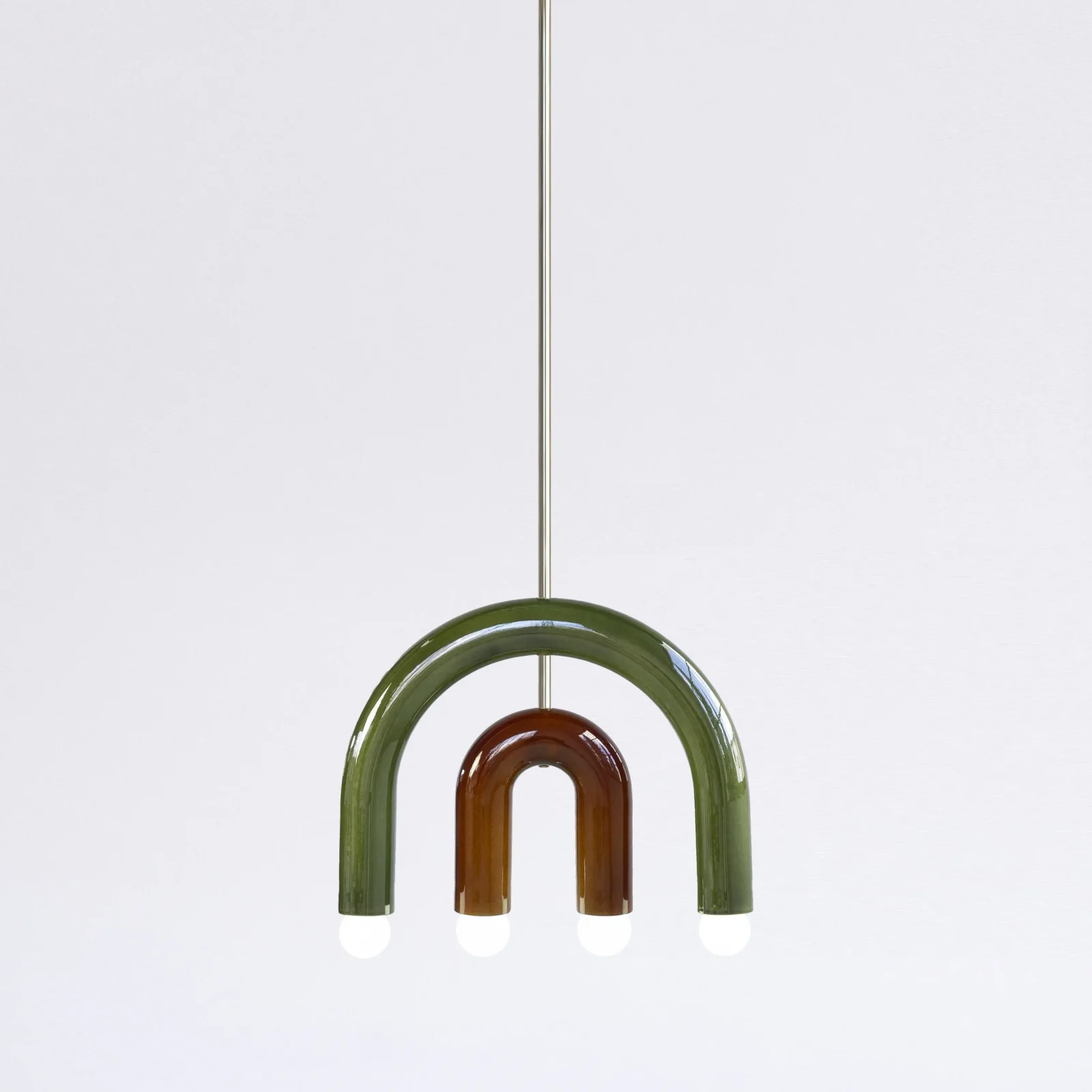 Trn / Model C1 Silver Finish Pendant Lamp in Ceramic — 11