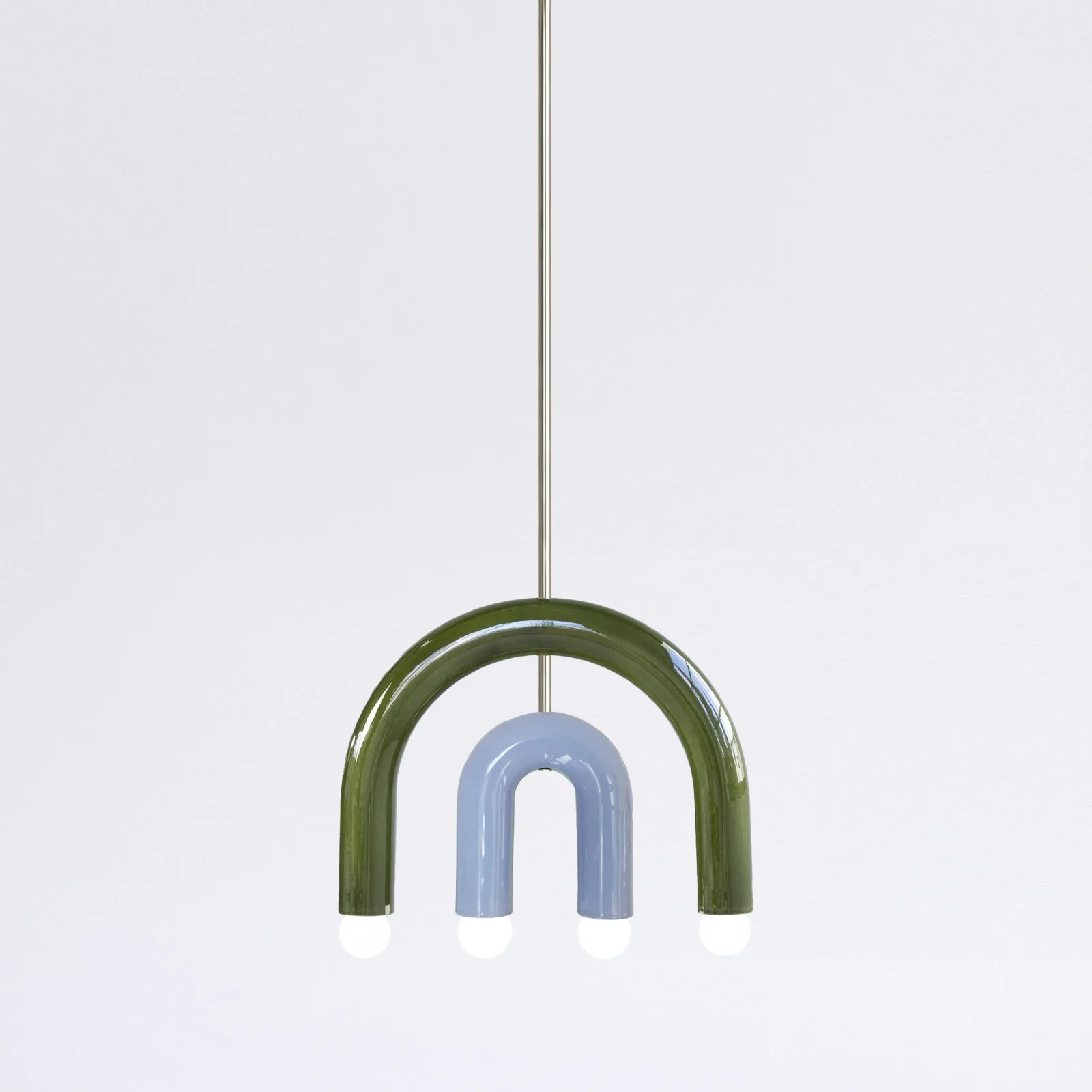 Trn / Model C1 Silver Finish Pendant Lamp in Ceramic — 13