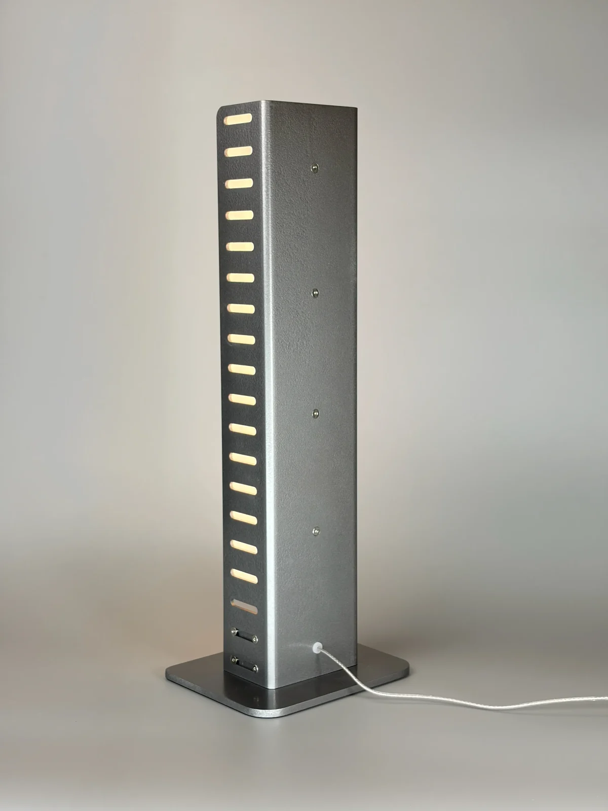 Slotted Table Lamp in Acrylic and Metal — 3
