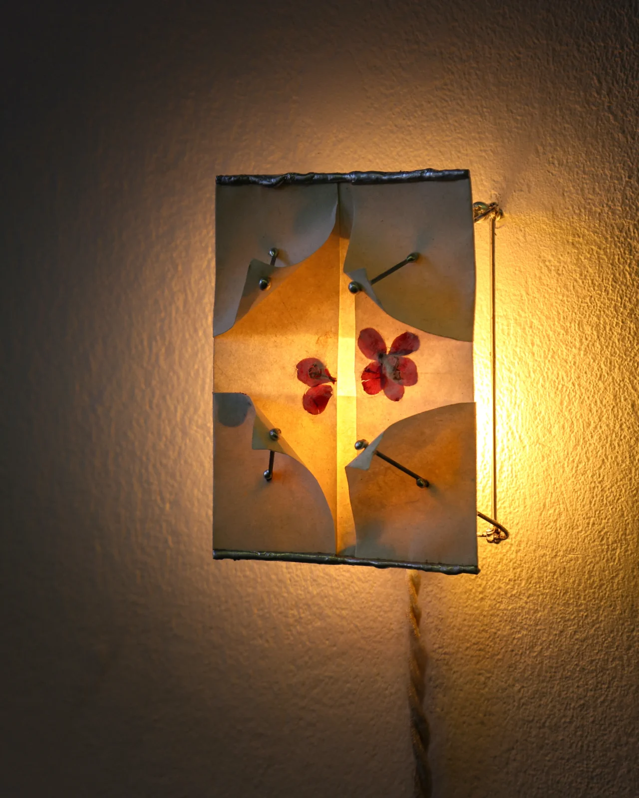 Held In Tension No. 01 Sconce In Metal And Paper — 2