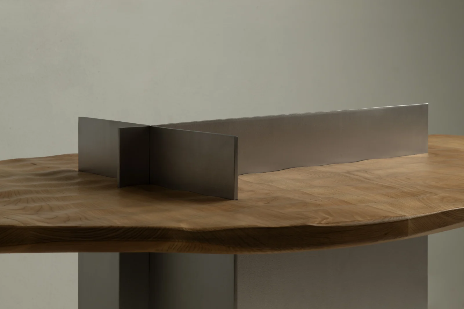 Fision Oak And Steel Dining Table — 2