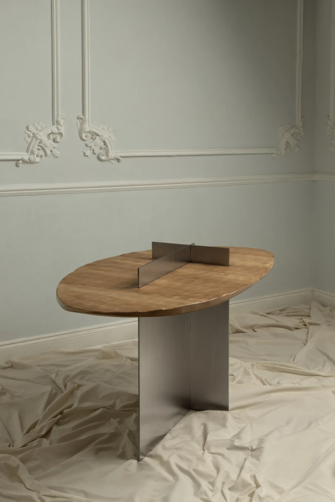 Fision Oak And Steel Dining Table — 3