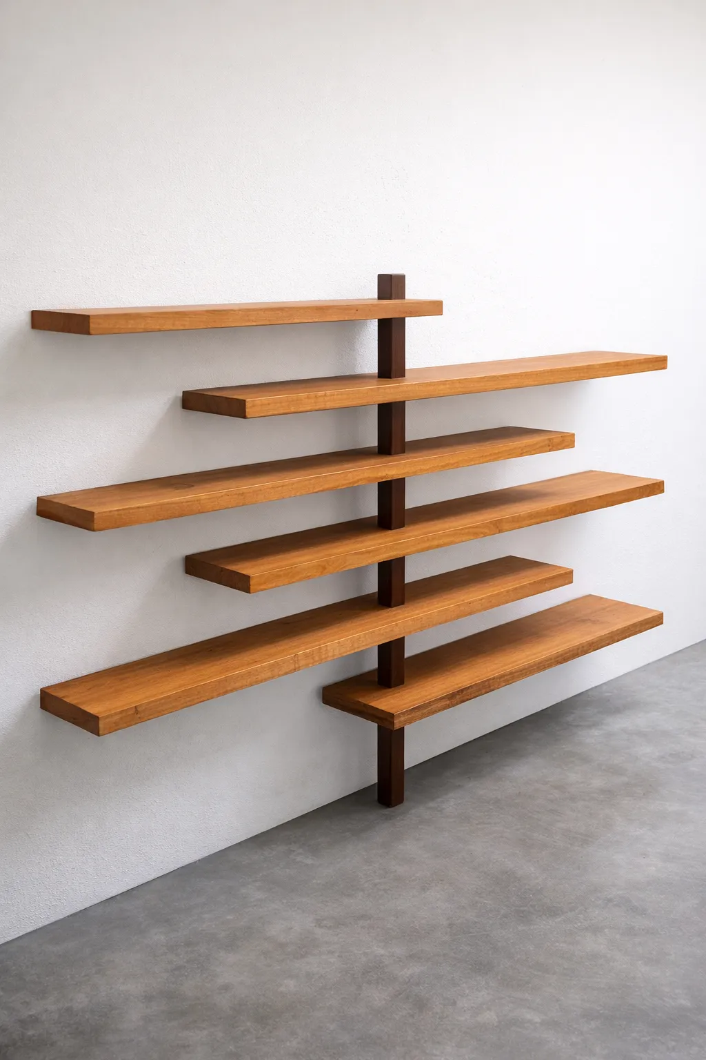 The Mono-leg Architectural Bookshelf In Brazilian Hardwood — 2