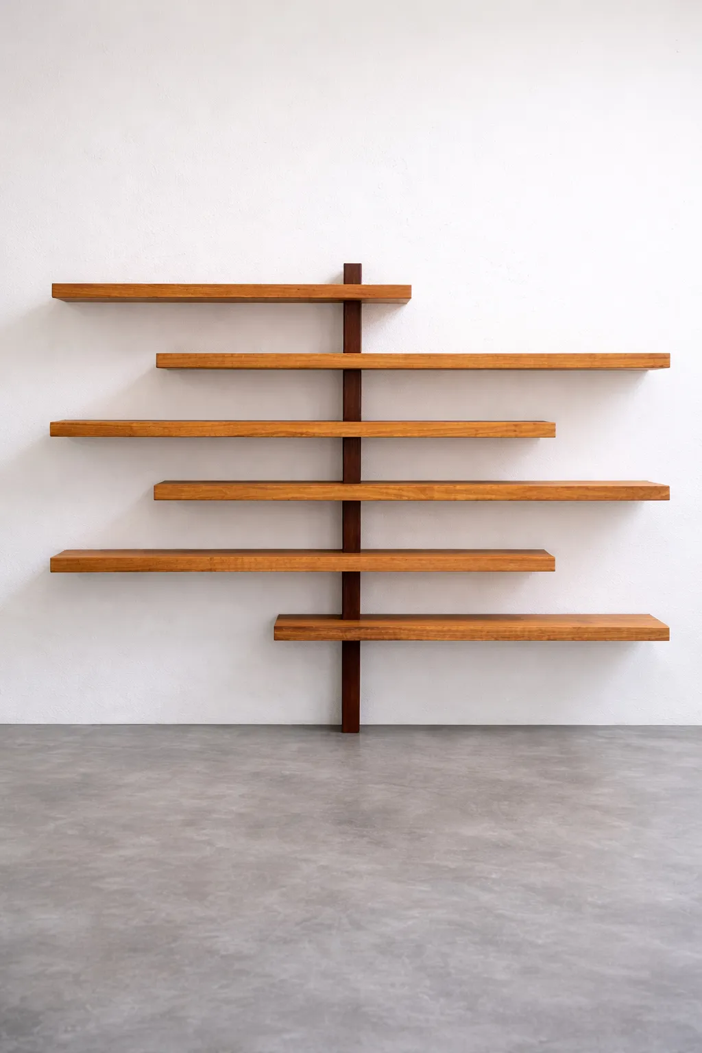 The Mono-leg Architectural Bookshelf In Brazilian Hardwood — 3