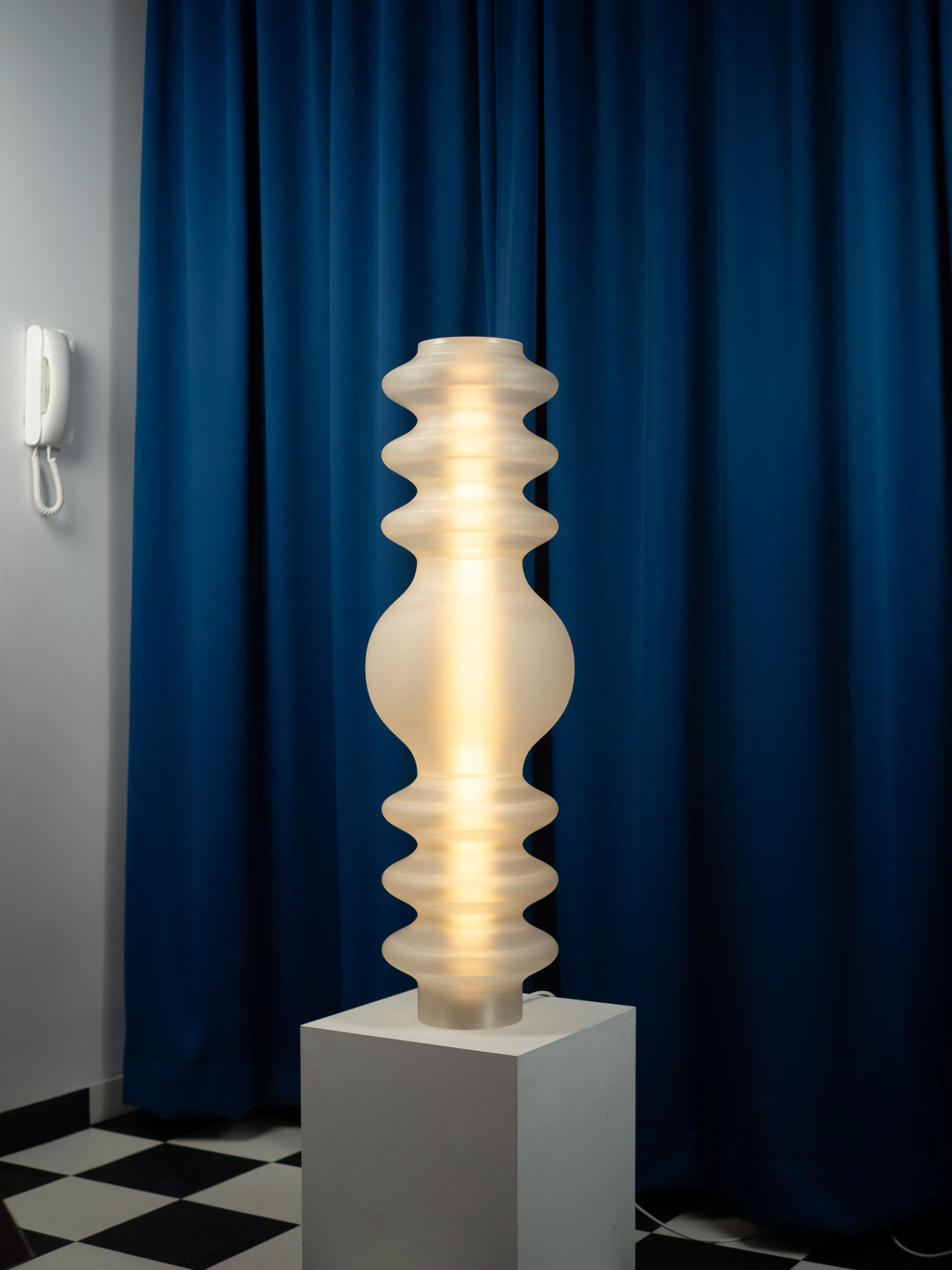 Blampa90 M modular floor lamp by Bluba Studio, 3D printed in biodegradable PLA