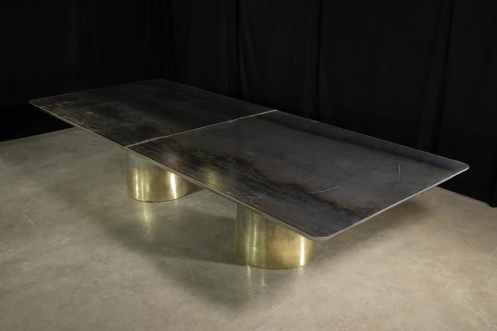 Cast Bronze and Metal Twin-pedestal Dining Table By Costantini, Benone — 5