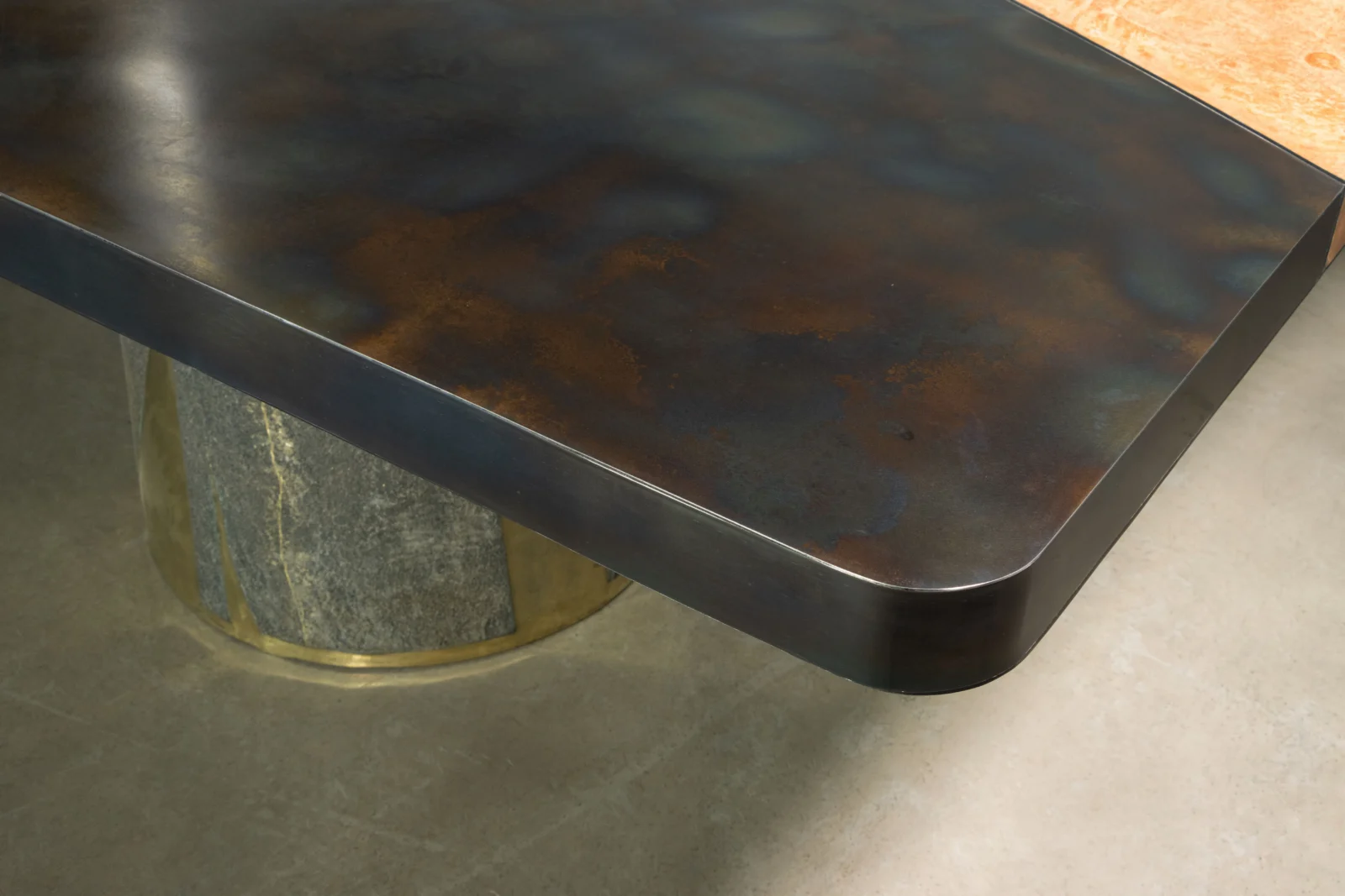 Cast Bronze, Parchment, Torched Steel, And Bronze Twin-pedestal Dining Table By Costantini, Benone — 13