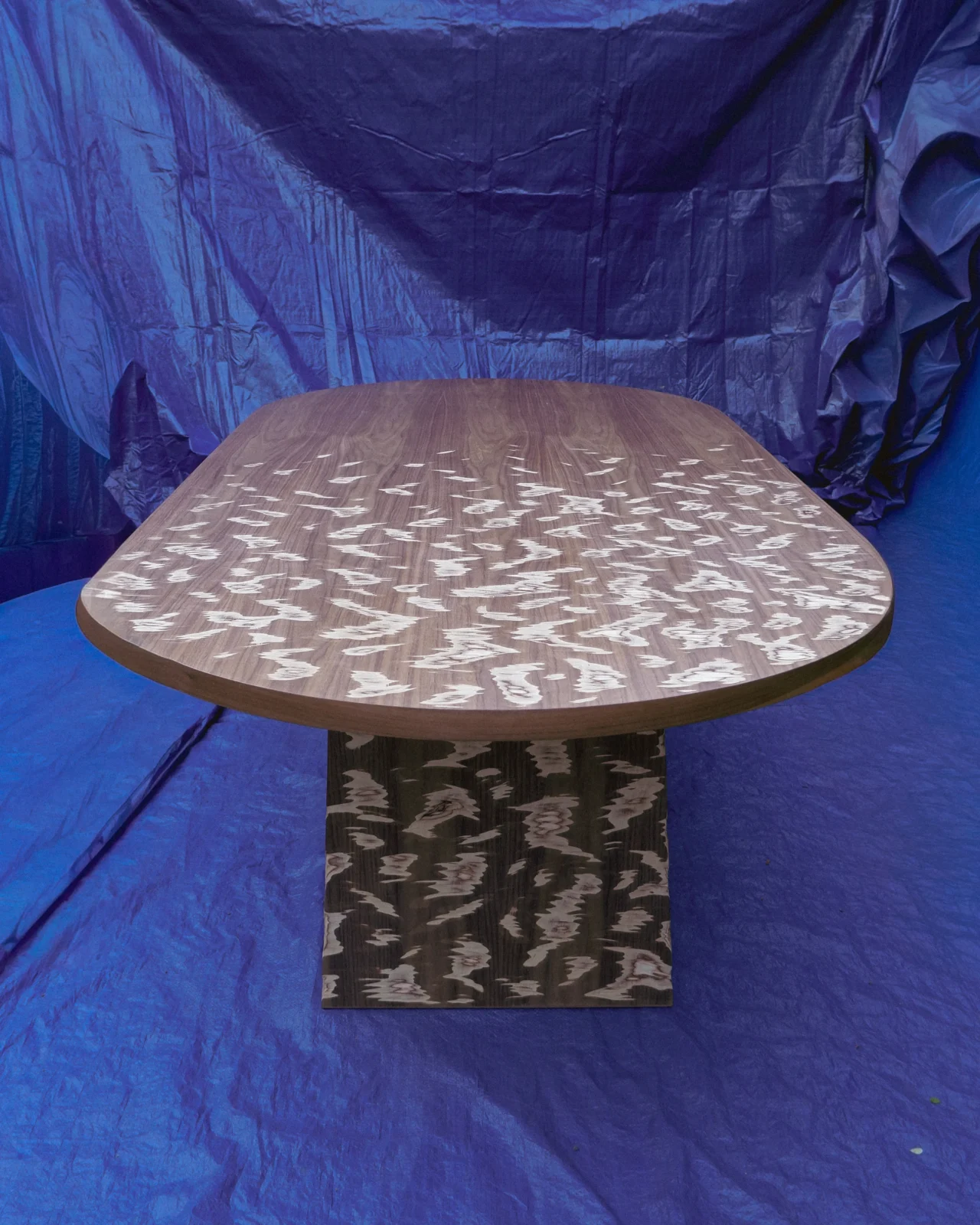 Acid Dining Table, Carved Walnut Veneer — 4