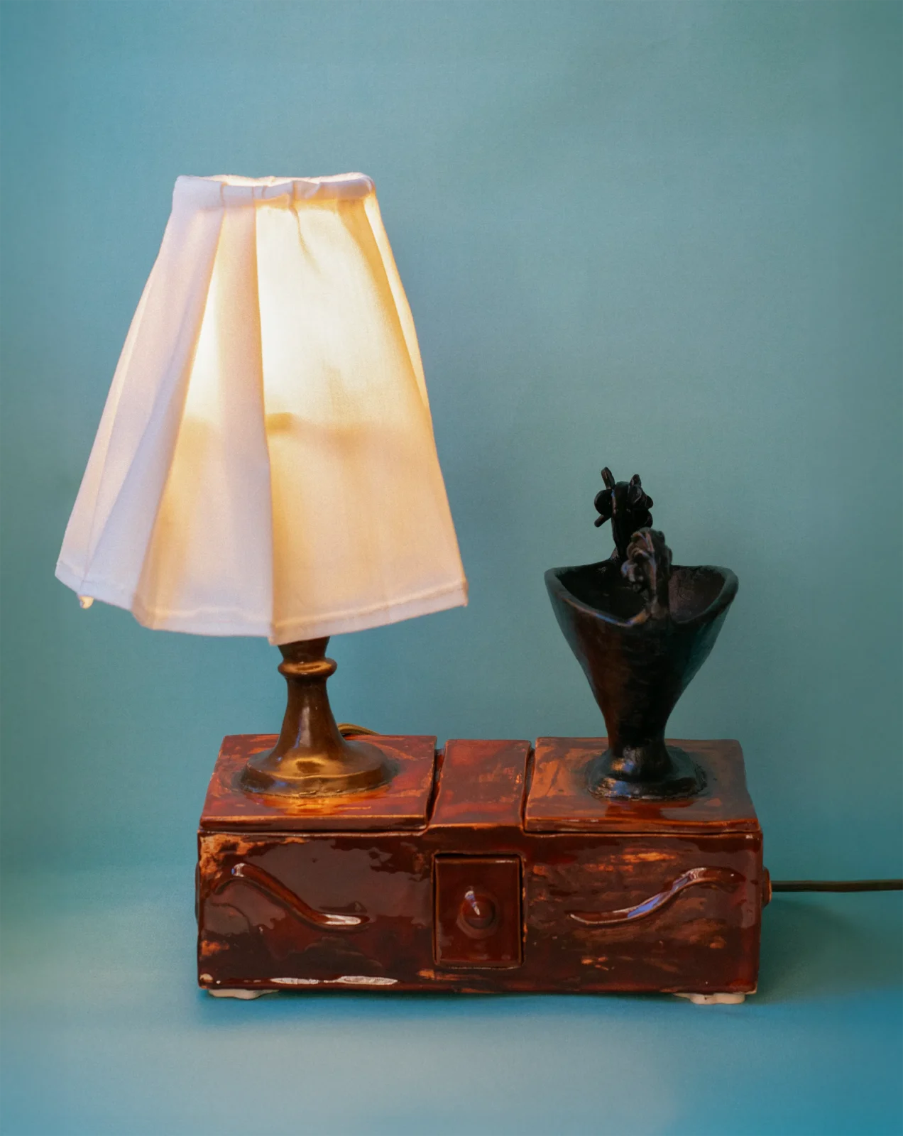 El Joyero De Odette Storage Box, a Rococo-inspired ceramic piece