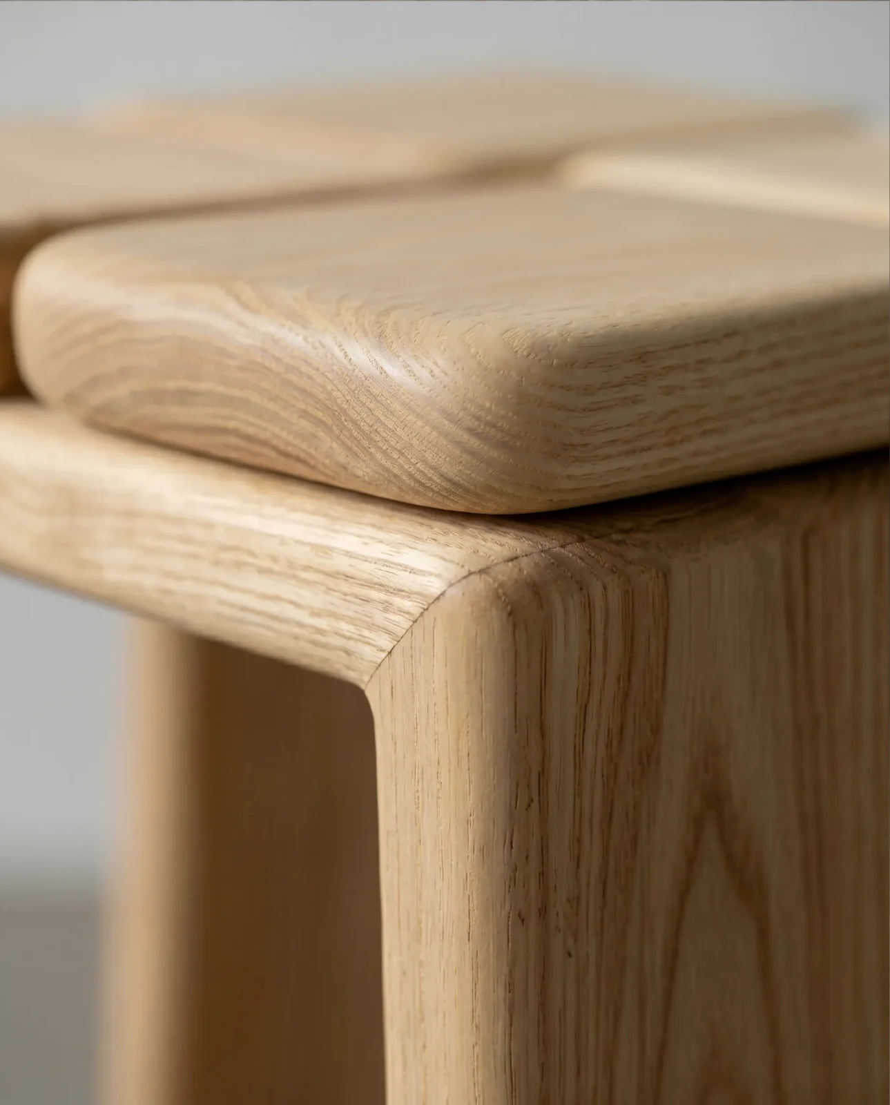 Knot Low Stool / Side Table In Solid Ash Wood — 6