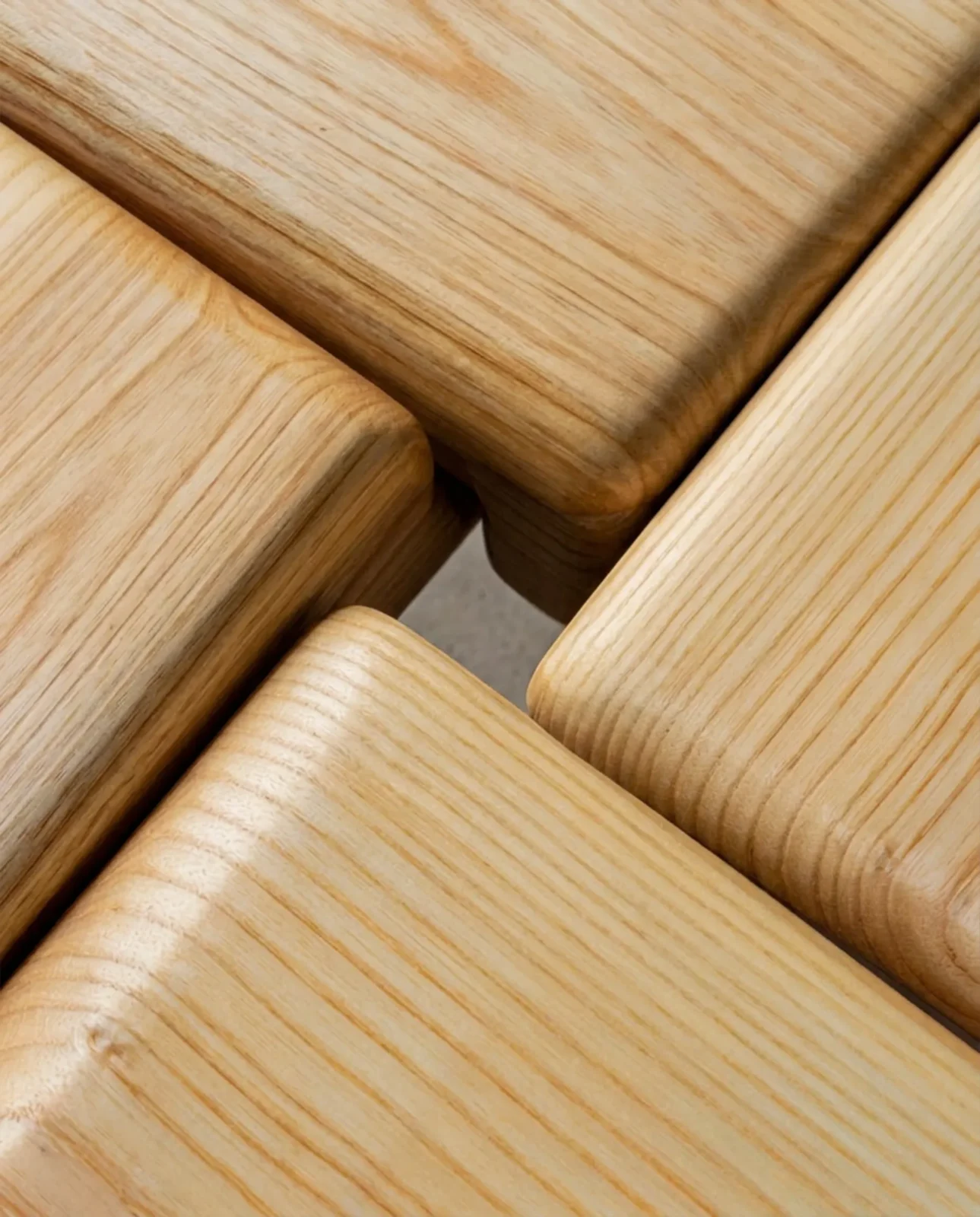 Knot Low Stool / Side Table In Solid Ash Wood — 7