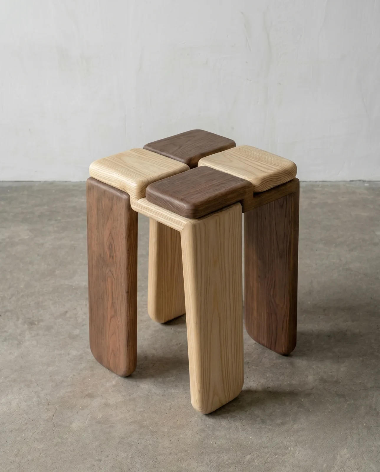 Knot – Stool / Side Table – Solid Ash Wood