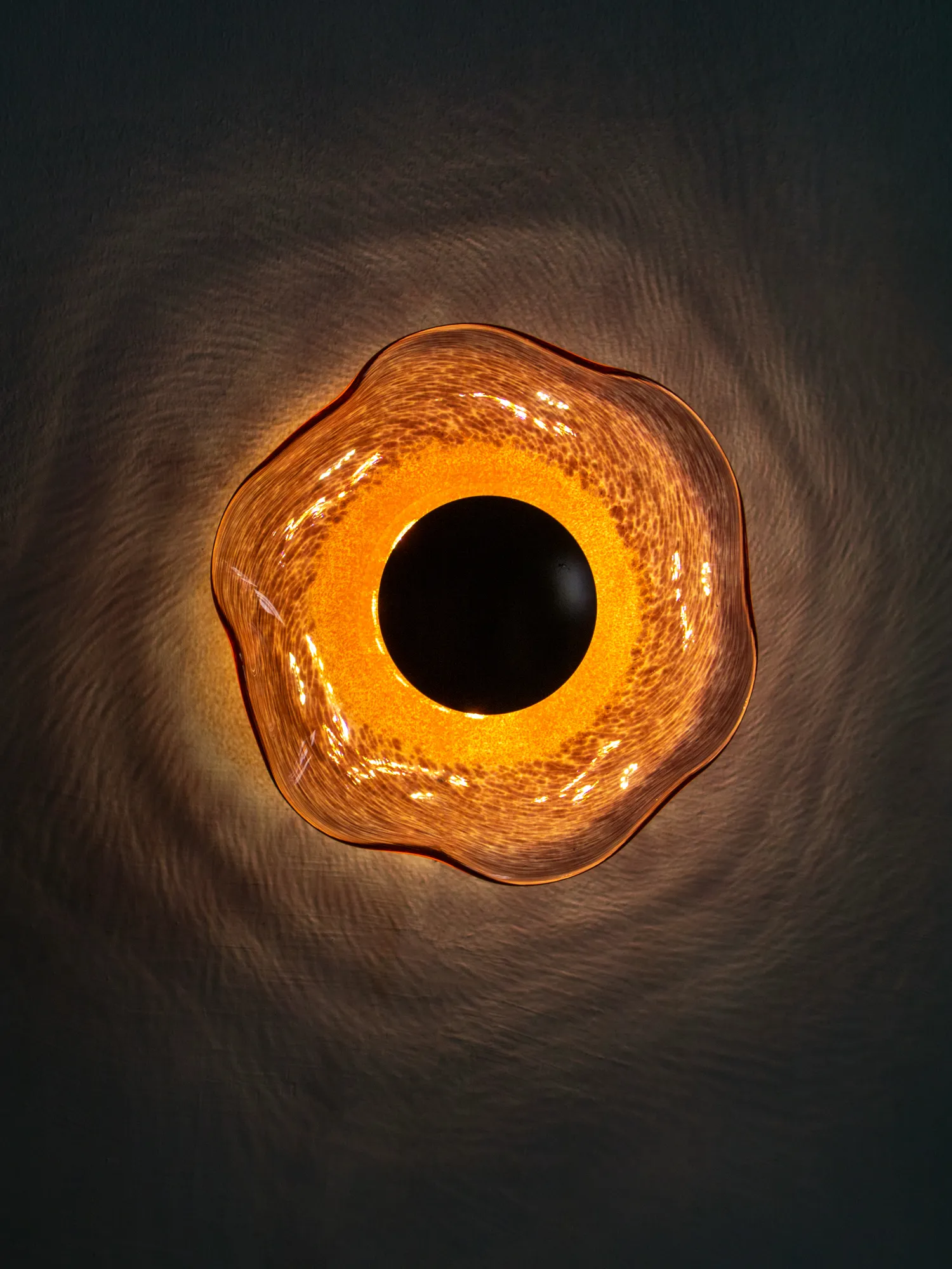 Nova hand-blown glass wall sconce by Ceren Gürkan