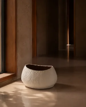 Ovo N2 Large Vase - Stoneware Rustic Vessel