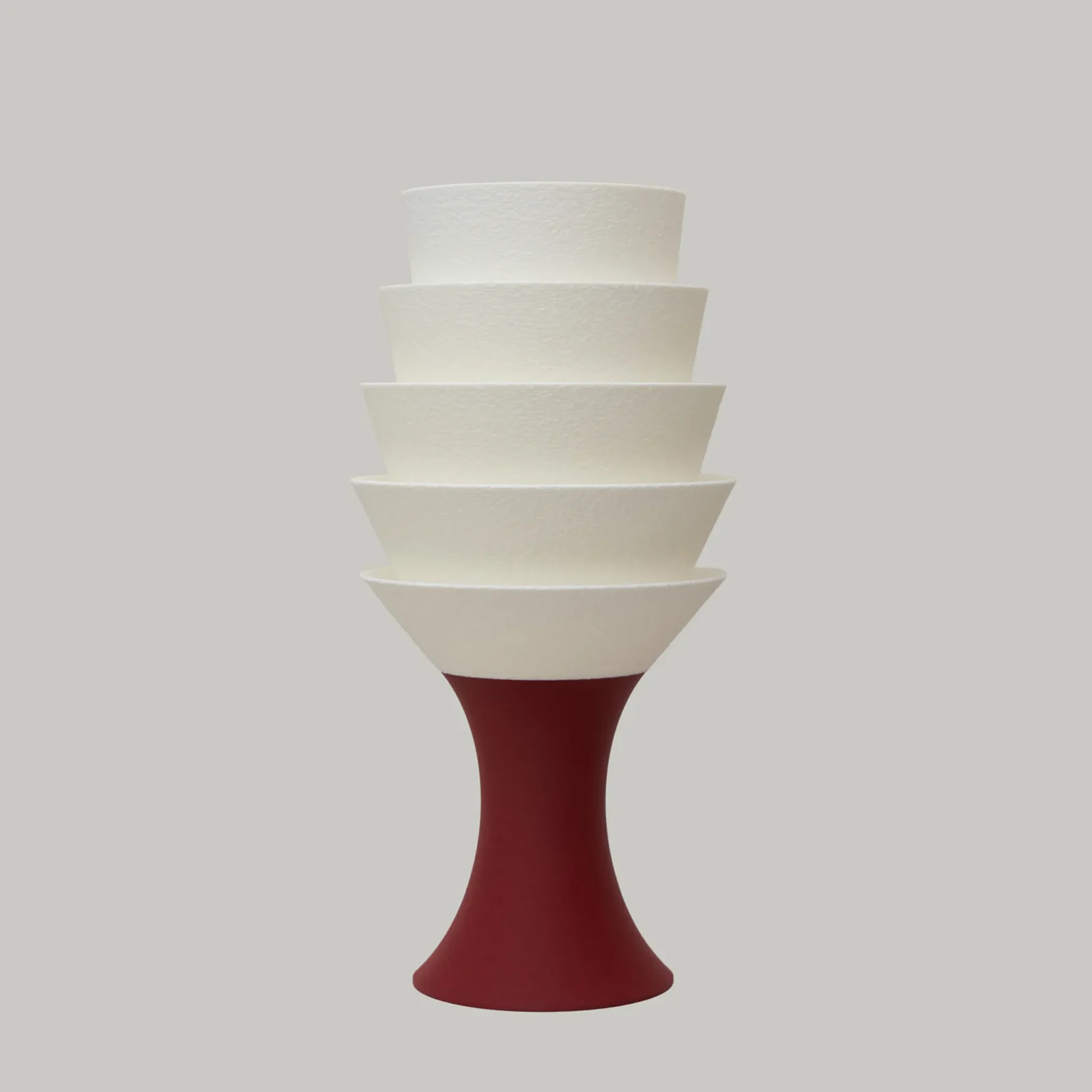 Empilé Petit - Table Lamp In Burgundy Red — 2