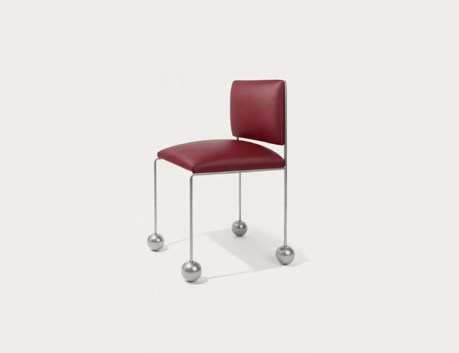 Ball Foot Sculptural Chair, Vegan Leather — 12