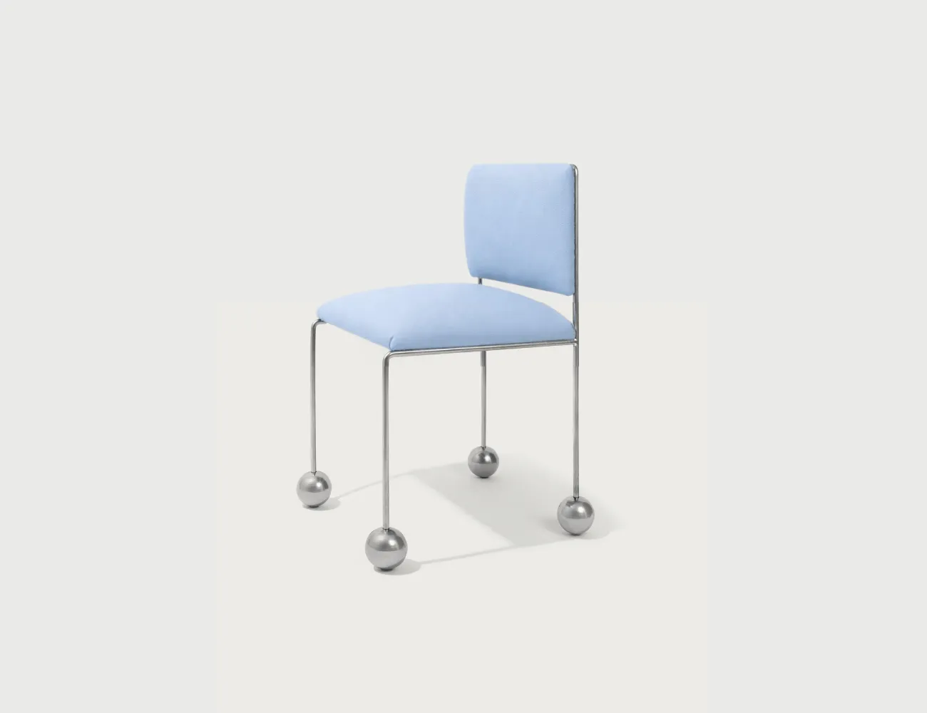 Ball Foot Sculptural Chair, Vegan Leather — 13