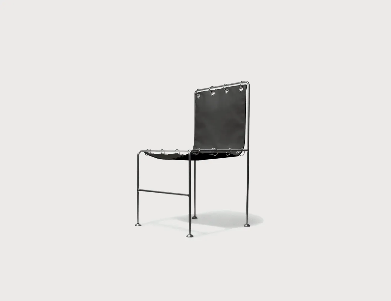 Institution Sculptural Chair, White Lamb Leather — 7