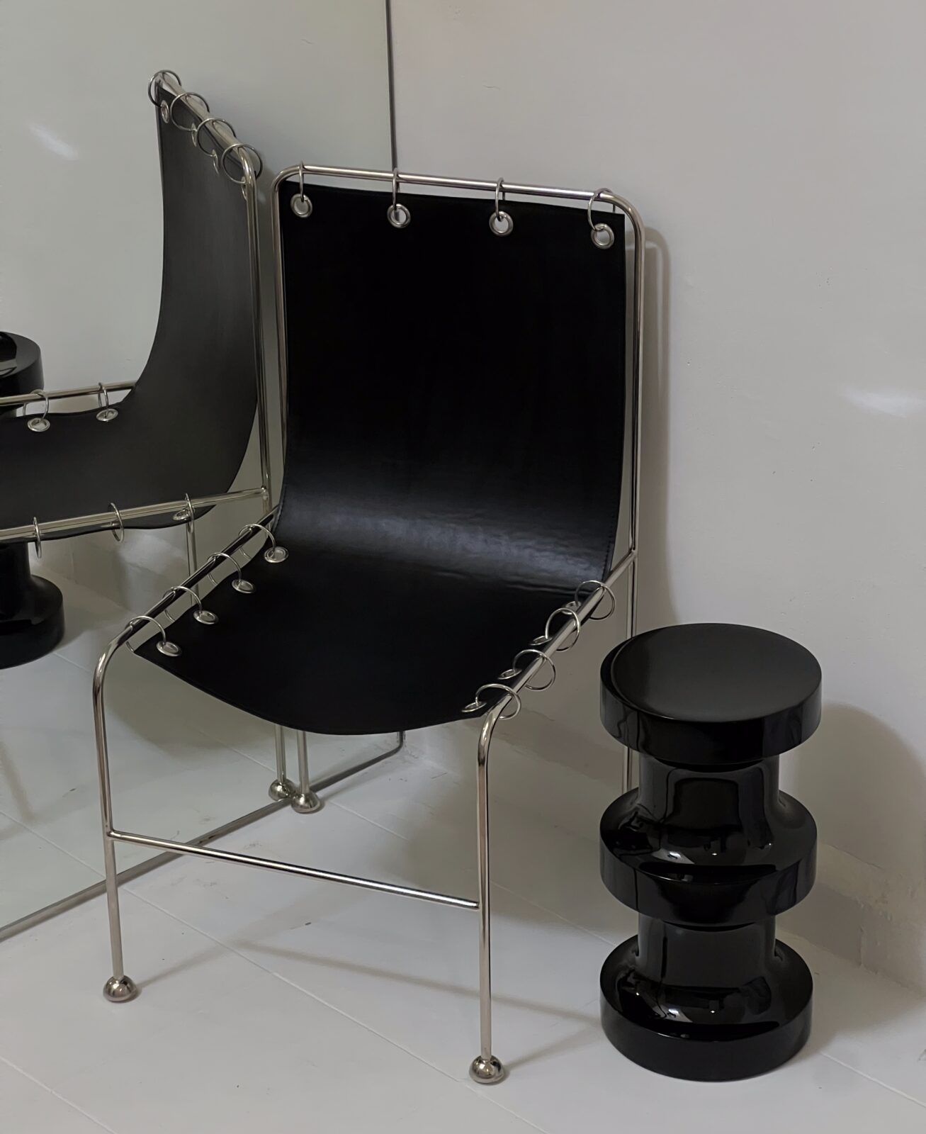 Institution Sculptural Chair, White Lamb Leather — 8