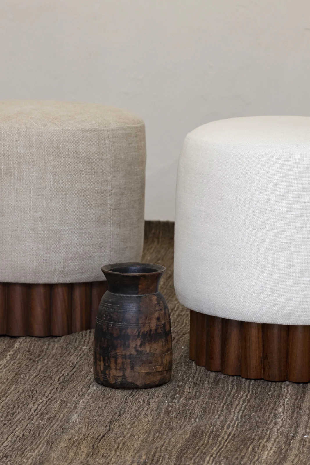Loto Pouf In Linen — 9