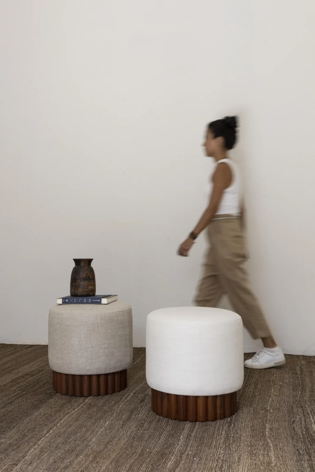 Loto Pouf In Linen — 5
