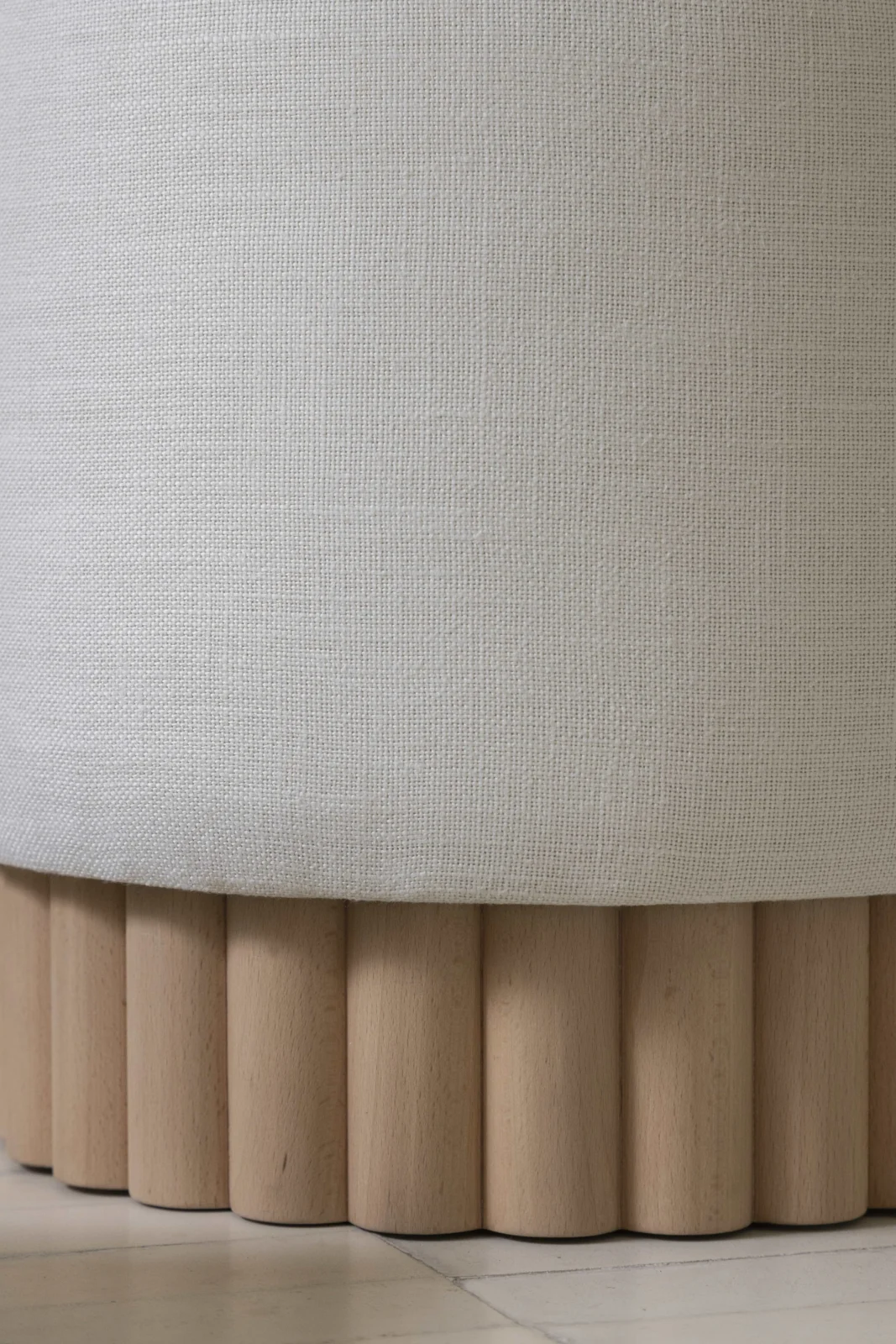 Loto Pouf In Linen — 4